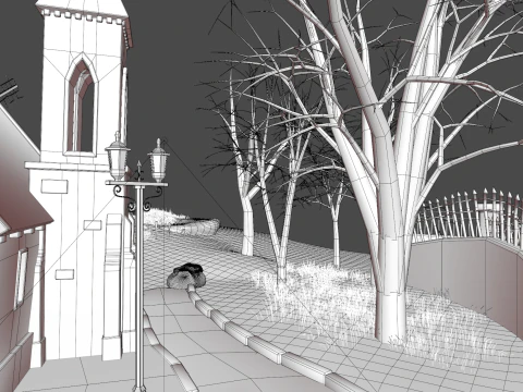 Halloween Town 3D Model