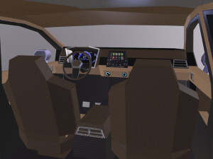 City Car sedan VR AR low-poly Cartoon with interior VR - AR - low-poly 3D 모델