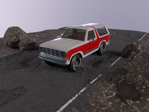 Low-poly SUV car with interior and exterior PBR Low-poly Modelo 3D