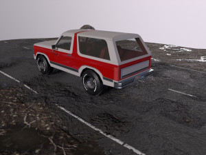 Low-poly SUV car with interior and exterior PBR Low-poly 3D Model