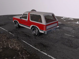 Low-poly SUV car with interior and exterior PBR Low-poly 3D Model