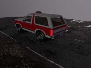 Low-poly SUV car with interior and exterior PBR Low-poly 3D Model