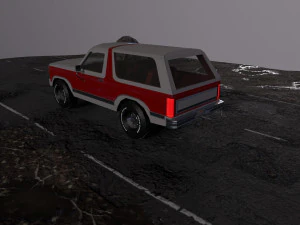 Low-poly SUV car with interior and exterior PBR Low-poly 3D Model