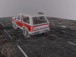 Low-poly SUV car with interior and exterior PBR Low-poly 3D Model