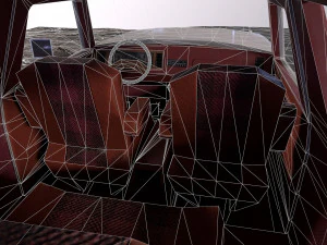 Low-poly SUV car with interior and exterior PBR Low-poly 3D Model