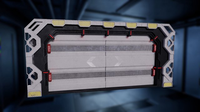 Scifi Space Door PBR VR AR low-poly Low-poly Modello 3D .c4d .max .obj .3ds .fbx .stl .blend 