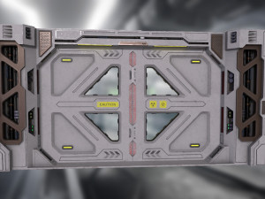 Scifi Laboratory moonbase Door VR low-poly Modelo 3D