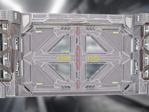 Scifi Laboratory moonbase Door VR low-poly 3D-Modell
