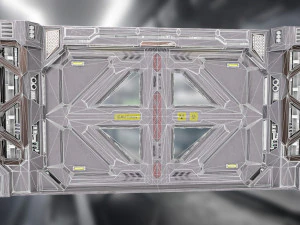 Scifi Laboratory moonbase Door VR low-poly 3D Model