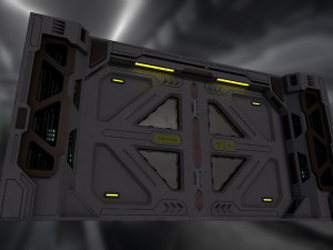 Scifi Laboratory moonbase Door VR low-poly 3D-Modell