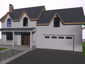 Low-poly 3D PBR set Hause VR low-poly Modelo 3D
