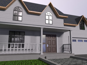 Low-poly 3D PBR set Hause VR low-poly Modelo 3D