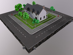 Low-poly 3D PBR set Hause VR low-poly Modelo 3D