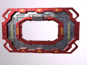 Arquitectura de ciencia ficci&oacute;n Paneles PBR kitbash Low-poly Modelo 3D