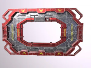 Arquitectura de ciencia ficci&oacute;n Paneles PBR kitbash Low-poly Modelo 3D
