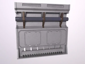 Arquitectura de ciencia ficci&oacute;n Paneles PBR kitbash Low-poly Modelo 3D
