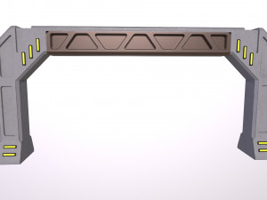 Sci-fi Architecture PBR Panels kitbash Low-poly Modelo 3D