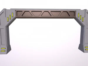 Arquitectura de ciencia ficci&oacute;n Paneles PBR kitbash Low-poly Modelo 3D