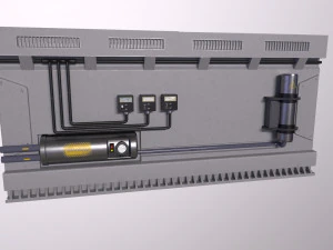 Arquitectura de ciencia ficci&oacute;n Paneles PBR kitbash Low-poly Modelo 3D