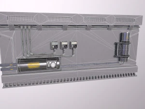 Arquitectura de ciencia ficci&oacute;n Paneles PBR kitbash Low-poly Modelo 3D