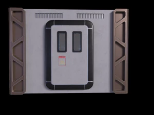 Arquitectura de ciencia ficci&oacute;n Paneles PBR kitbash Low-poly Modelo 3D