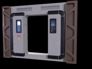 Arquitectura de ciencia ficci&oacute;n Paneles PBR kitbash Low-poly Modelo 3D