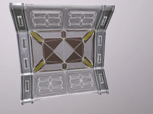 Arquitectura de ciencia ficci&oacute;n Paneles PBR kitbash Low-poly Modelo 3D
