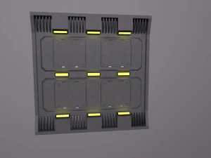 Arquitectura de ciencia ficci&oacute;n Paneles PBR kitbash Low-poly Modelo 3D