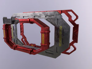 Arquitectura de ciencia ficci&oacute;n Paneles PBR kitbash Low-poly Modelo 3D