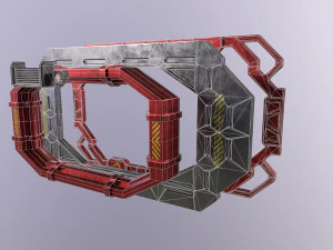Arquitectura de ciencia ficci&oacute;n Paneles PBR kitbash Low-poly Modelo 3D
