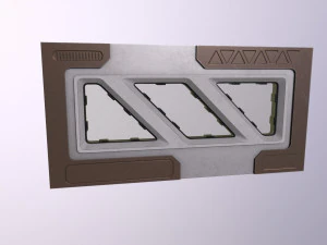 Architecture PBR Space Panels kitbash Low-poly 3D Model