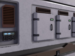 Architecture PBR Space Panels kitbash Low-poly 3D Model