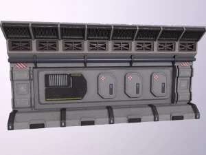 Architecture PBR Space Panels kitbash Low-poly 3D Model