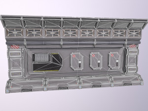 Architecture PBR Space Panels kitbash Low-poly 3D Model