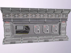 Architecture PBR Space Panels kitbash Low-poly 3D Model