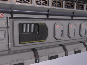 Architecture PBR Space Panels kitbash Low-poly 3D Model