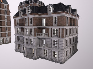 Architecture PBR City Buildings kitbash VR 3D Model