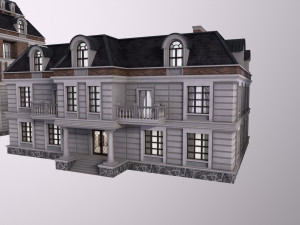 Architecture PBR City Buildings kitbash VR 3D Model