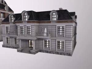 Architecture PBR City Buildings kitbash VR 3D Model