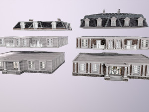 Architecture PBR City Buildings kitbash VR 3D Model