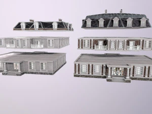 Architecture PBR City Buildings kitbash VR 3D Model