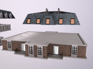 Architecture PBR City Buildings kitbash VR 3D Model