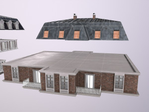 Architecture PBR City Buildings kitbash VR 3D Model