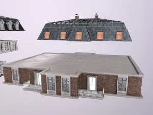 Architecture PBR City Buildings kitbash VR 3D Model
