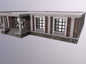 Architecture PBR City Buildings kitbash VR 3D Model