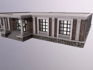 Architecture PBR City Buildings kitbash VR 3D Model