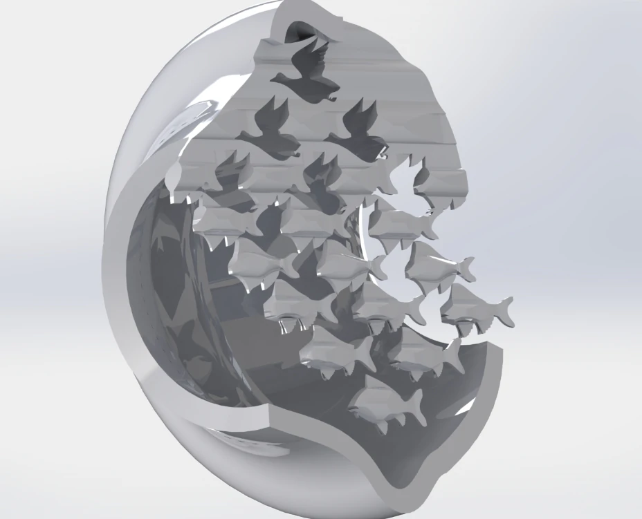 escher sky and water 3d sculpture creation 3D Print Model .c4d .max .obj .3ds .fbx .stl .blend 