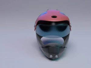 helmet racer scifi helmet 3D Model