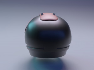 helmet racer scifi helmet Modello 3D