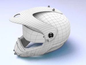 helmet racer scifi helmet 3D Model